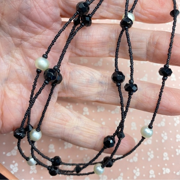 WHITE HOUSE BLACK MARKET Mini Seed Bead & Faux Pearls Triple Strand Necklace - Picture 6 of 9